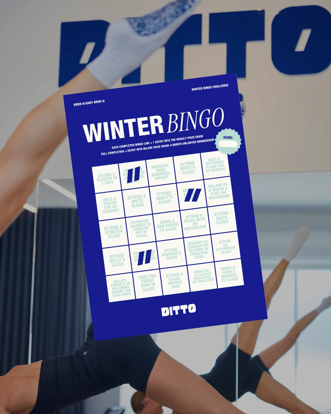Winter Challenge Bingo Board